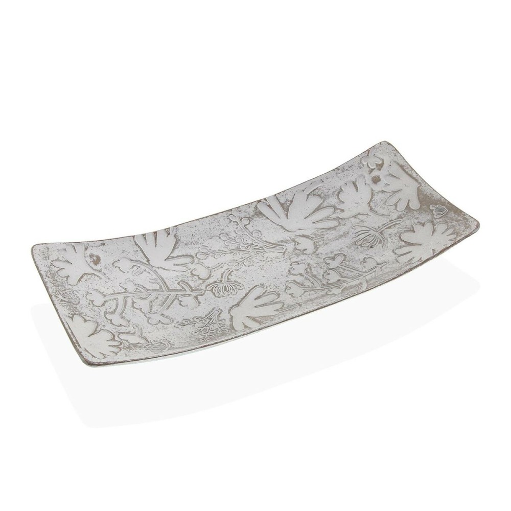 Centerpiece Versa White MDF Wood 16 x 4,5 x 38,5 cm Flowers