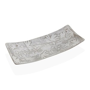 Centerpiece Versa White MDF Wood 16 x 4,5 x 38,5 cm Flowers