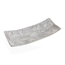 Centerpiece Versa White MDF Wood 16 x 4,5 x 38,5 cm Flowers