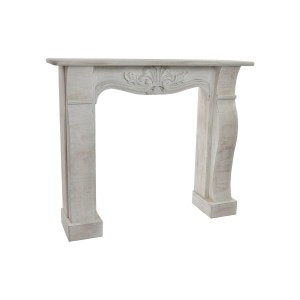 Façades de cheminée Home ESPRIT Blanc Sapin Cottage Finition vieillie 88 cm 125 x 27 x 104 cm 123 X 26,5 X 105 cm