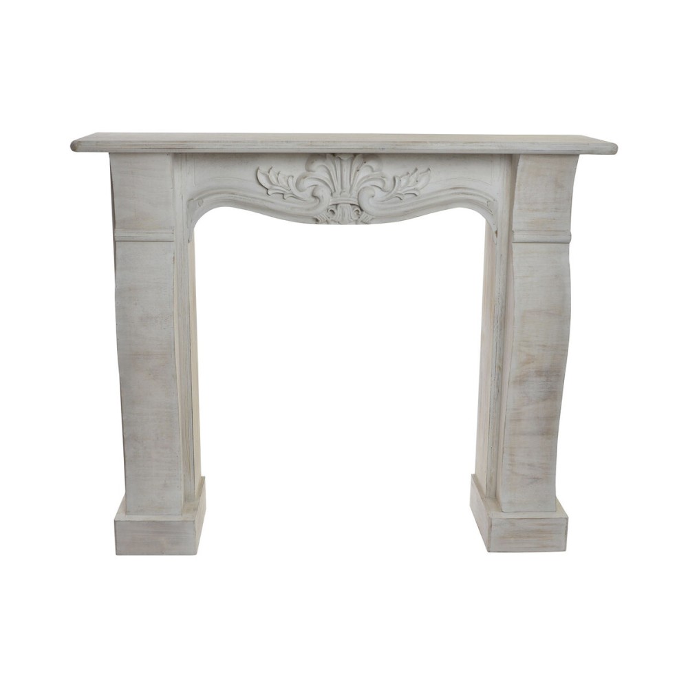 Façades de cheminée Home ESPRIT Blanc Sapin Cottage Finition vieillie 88 cm 125 x 27 x 104 cm 123 X 26,5 X 105 cm