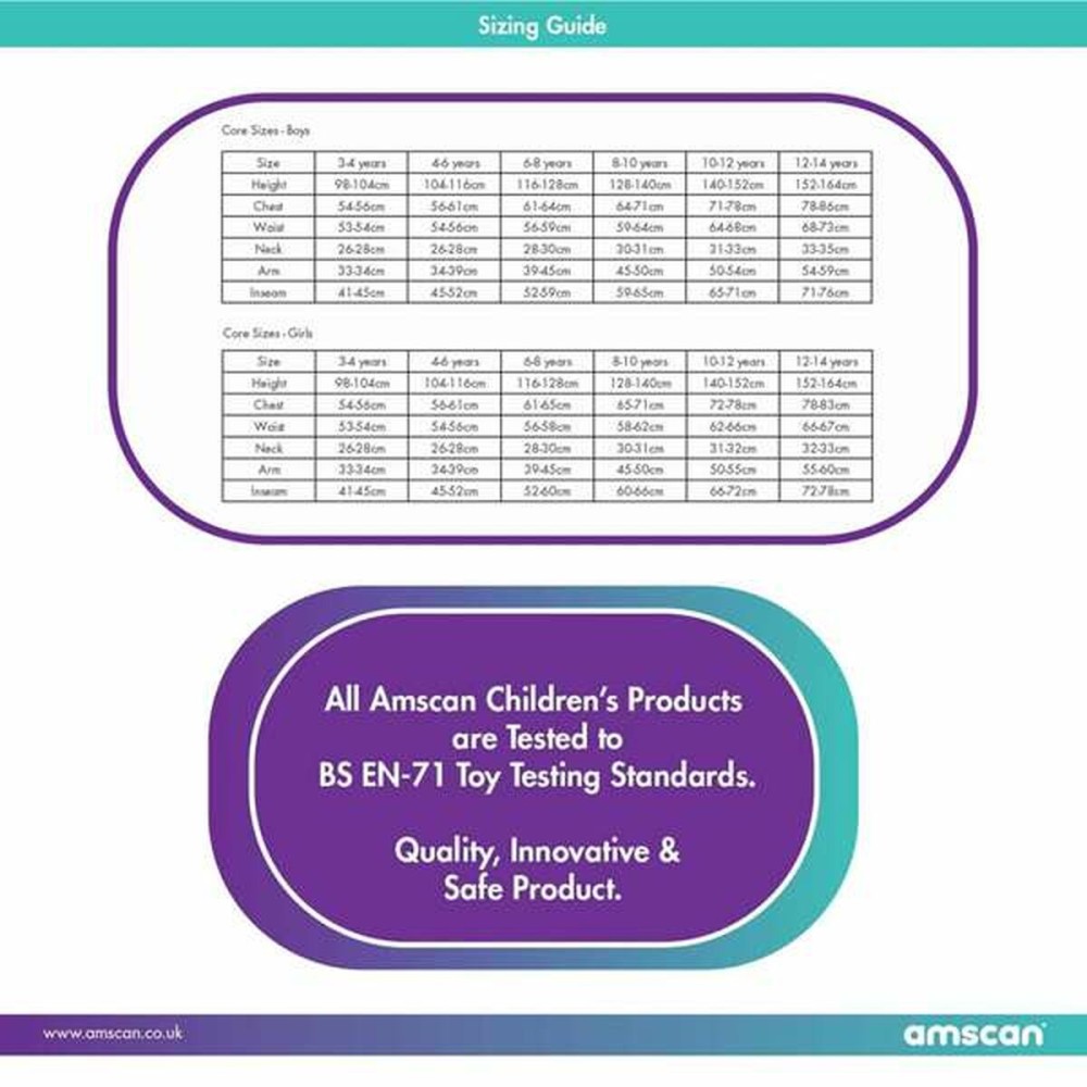 Déguisement pour Enfants Violet 6-7 Ans