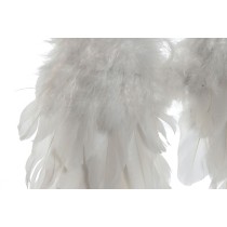Décoration Suspendue Home ESPRIT Blanc Doré Plume 28 x 4 x 33 cm (2 Unités)
