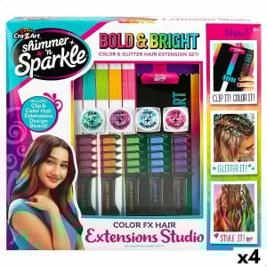 Friseur Set Cra-Z-Art Haarverlängerungen (4 Stück)