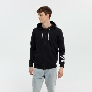 Sweat à capuche homme FW TERRACE ZIP HOODIE Umbro 66063U 060 Noir