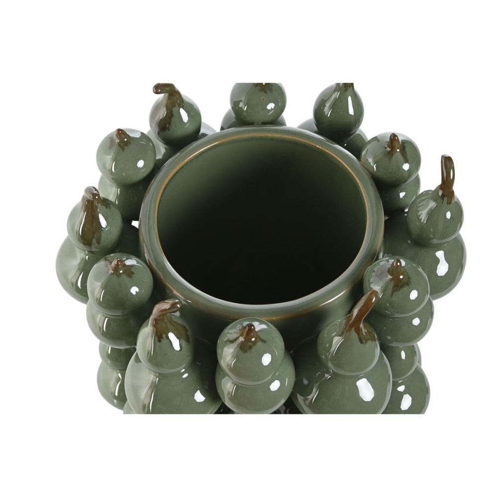 Vase Home ESPRIT Green Stoneware Tropical 25 x 25 x 30 cm