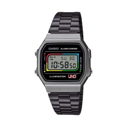 Men's Watch Casio A168WEUC-1AER Black Grey (Ø 36 mm)