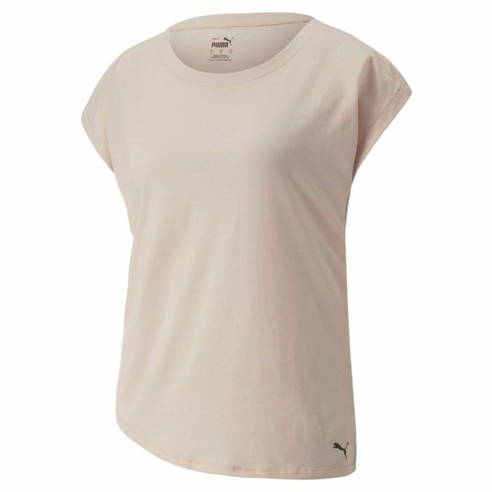 Damen Kurzarm-T-Shirt Puma Studio Foundation Beige Hellrosa