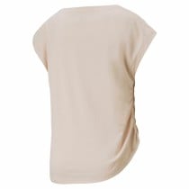 Women’s Short Sleeve T-Shirt Puma Studio Foundation Beige Light Pink