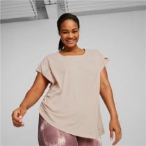 Damen Kurzarm-T-Shirt Puma Studio Foundation Beige Hellrosa