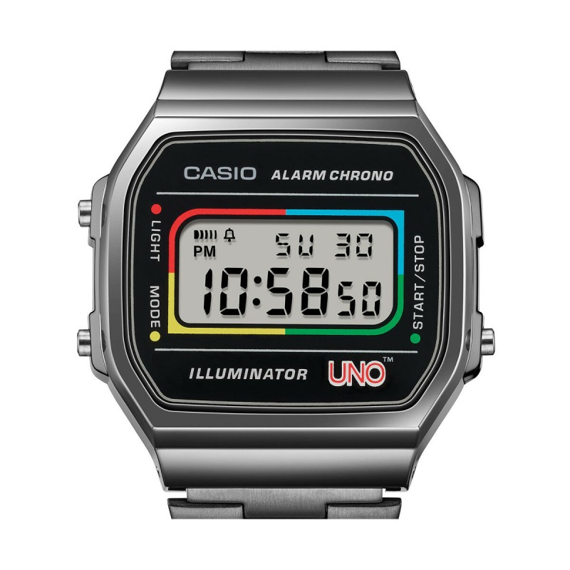 Herrenuhr Casio A168WEUC-1AER Schwarz Grau (Ø 36 mm)