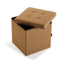 Coffre démontable Versa Moutarde Bois MDF 38 x 37,5 x 38 cm