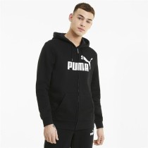 Herren Sweater mit Kapuze Puma Essentials Big Logo Schwarz