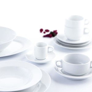 Piece Coffee Cup Set Quid Basic White Ceramic 80 ml (12 Units)