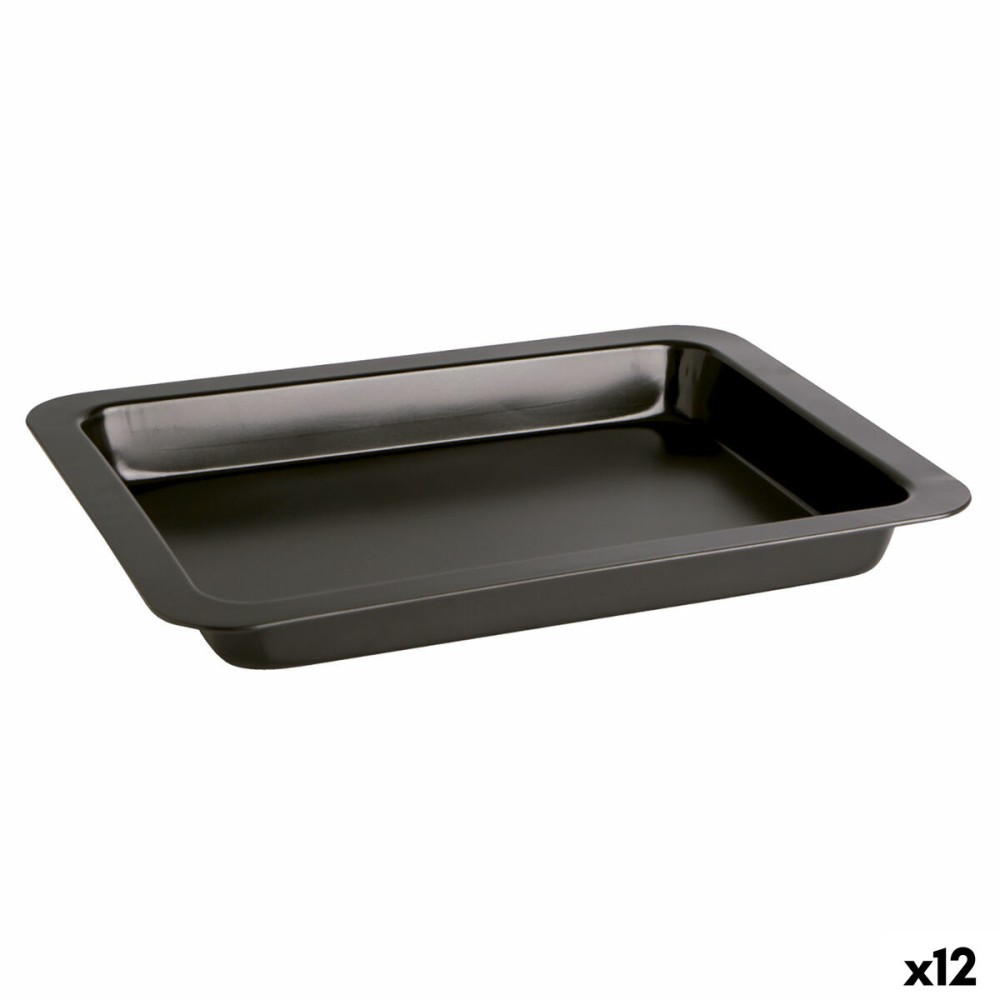 Ofenpfanne Quid Sweet Grey Schwarz Metall 36 x 24 x 4 cm (12 Stück)