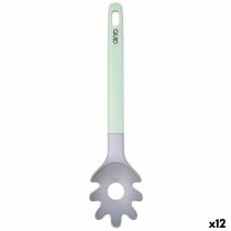 Pasta Spoon Quid Ozon Green Plastic 32 cm (12 Units)