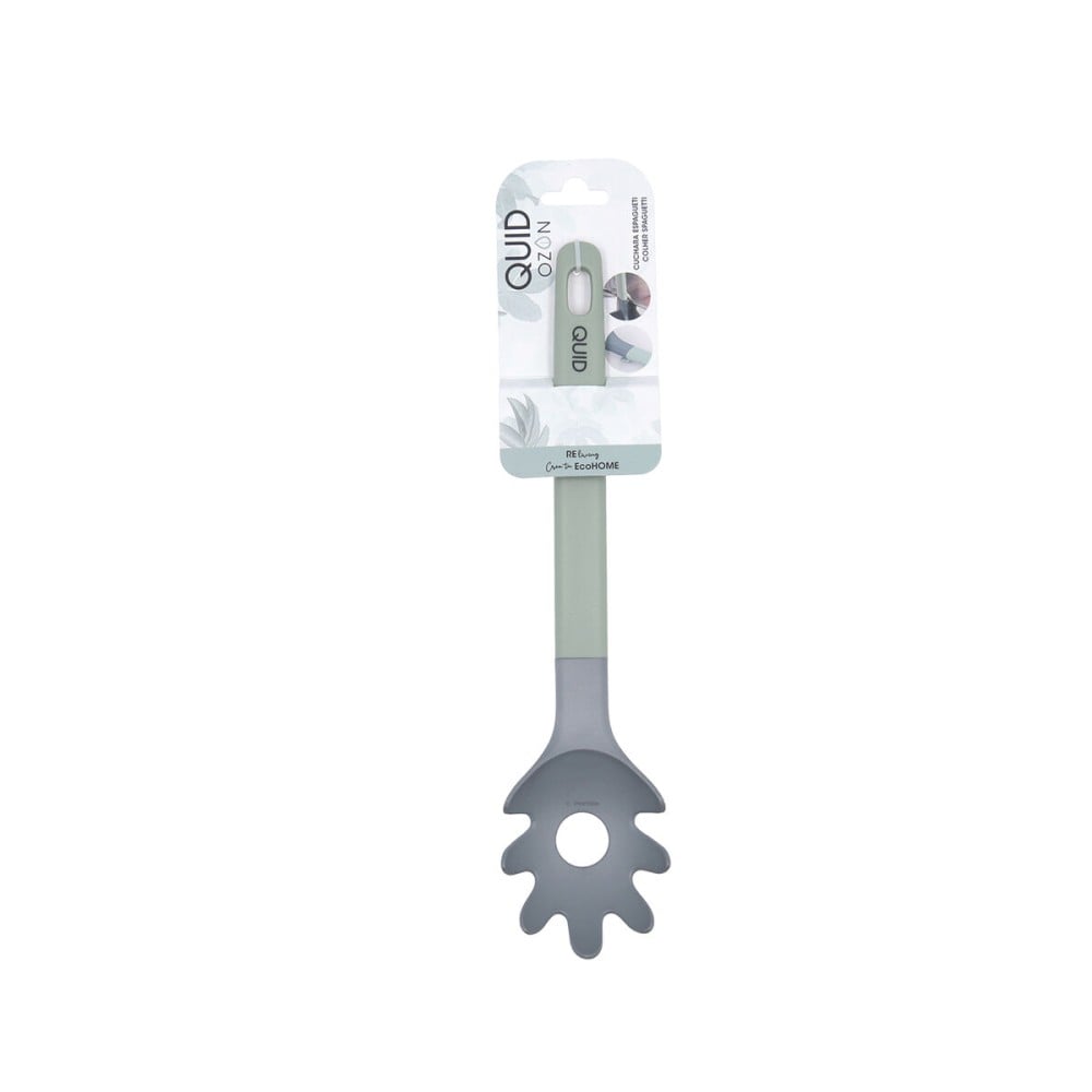 Pasta Spoon Quid Ozon Green Plastic 32 cm (12 Units)