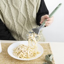 Pasta Spoon Quid Ozon Green Plastic 32 cm (12 Units)