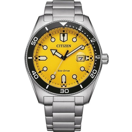 Montre Homme Citizen OF COLLECTION - MARINE 1760 ECO DRIVE - YELLOW Jaune Argenté (Ø 43 mm)