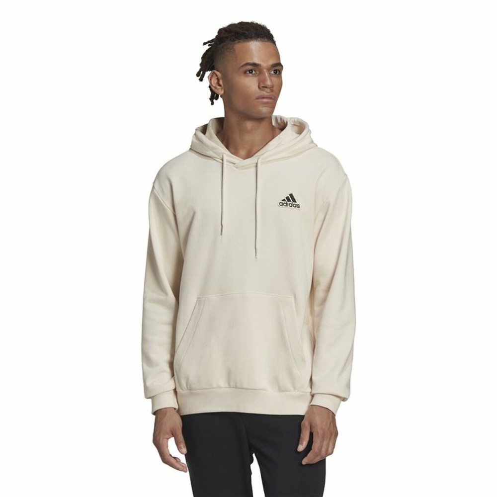 Herren Sweater mit Kapuze Adidas Essentials Feelcomfy Beige