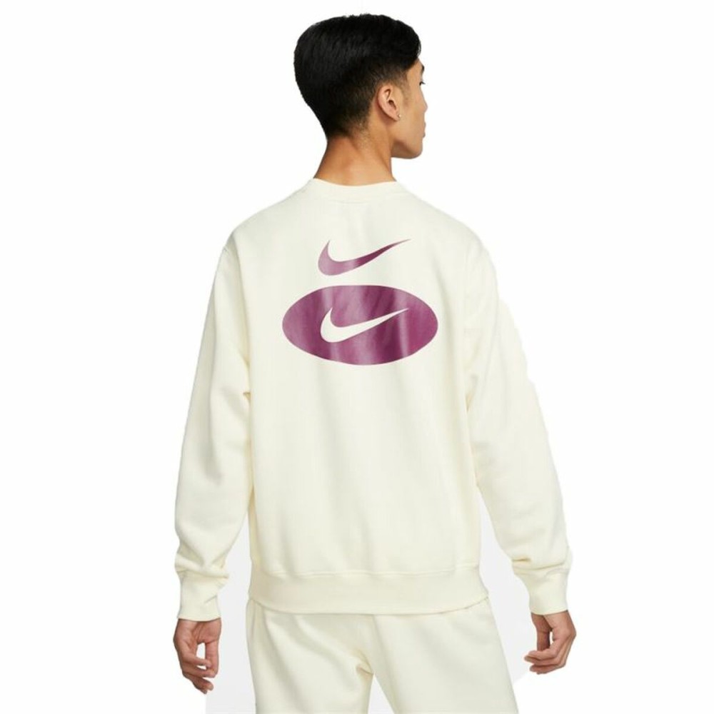 Sweat sans capuche homme Nike Swoosh League Blanc