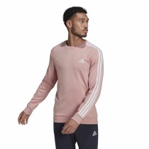 Herren Sweater ohne Kapuze Adidas Essentials French Terry 3 Stripes Rosa