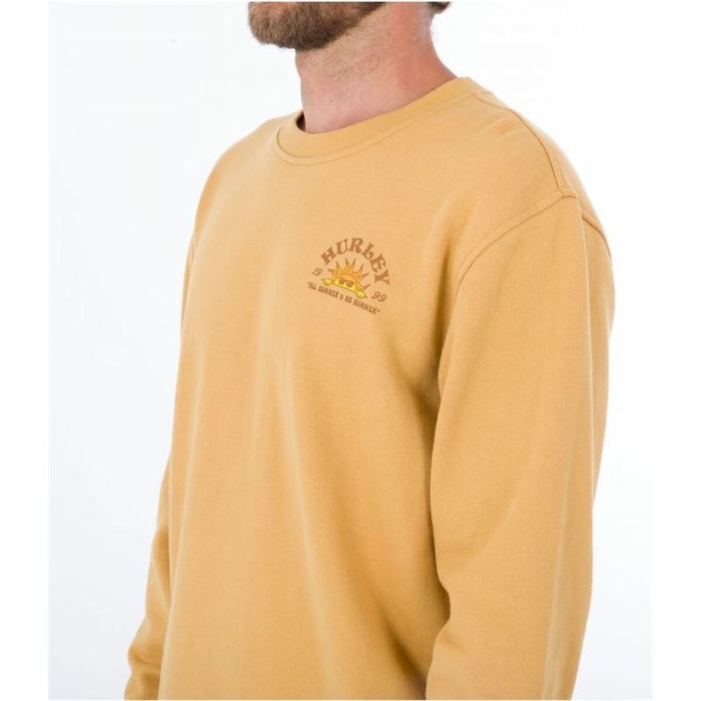 Men’s Sweatshirt without Hood Hurley No Bummers Ocre