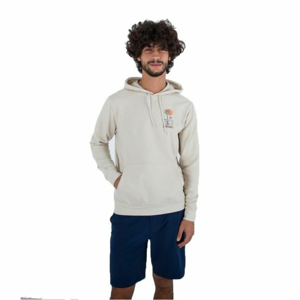 Herren Sweater mit Kapuze Hurley Beige