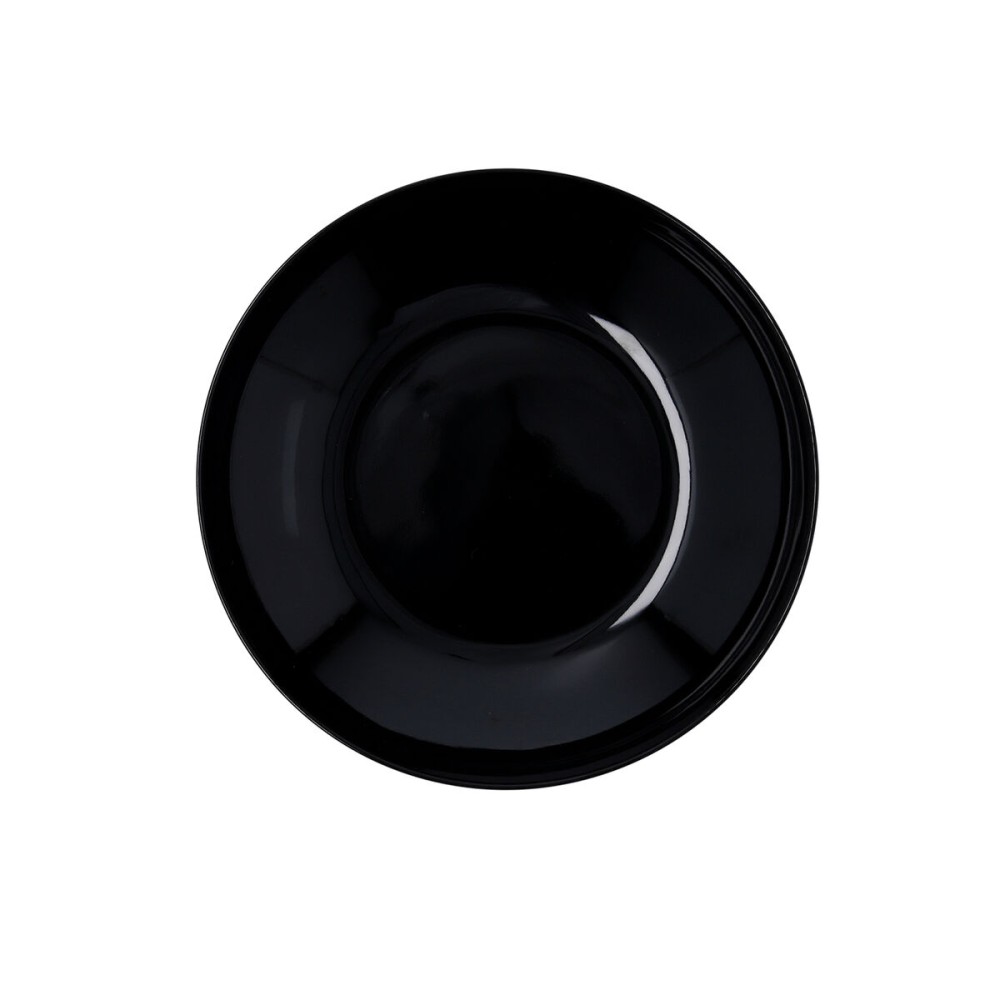 Assiette creuse Quid Select Basic Noir Mélamine 23 cm (24 Unités)
