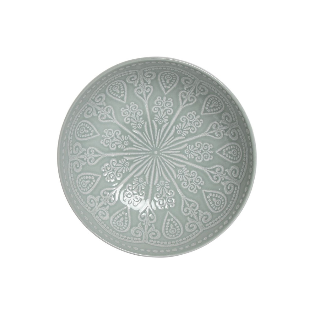 Service de vaisselle Home ESPRIT Vert Grès Mandala Arabe 18,2 x 18,2 x 5,7 cm