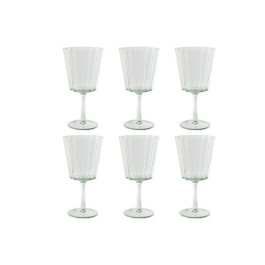 Set de Verres Home ESPRIT Vert Verre 9 x 9 x 17,8 cm (6 Unités)