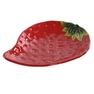 Assiette Home ESPRIT Rouge Grès 23,5 x 18 x 4,5 cm