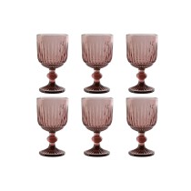 Set of cups Home ESPRIT Pink Crystal 8 x 8 x 14,5 cm (6 Units)