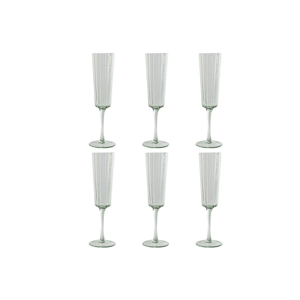 Gläsersatz Home ESPRIT grün Kristall 6 x 6 x 23,7 cm (6 Stück)