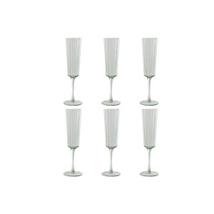 Gläsersatz Home ESPRIT grün Kristall 6 x 6 x 23,7 cm (6 Stück)