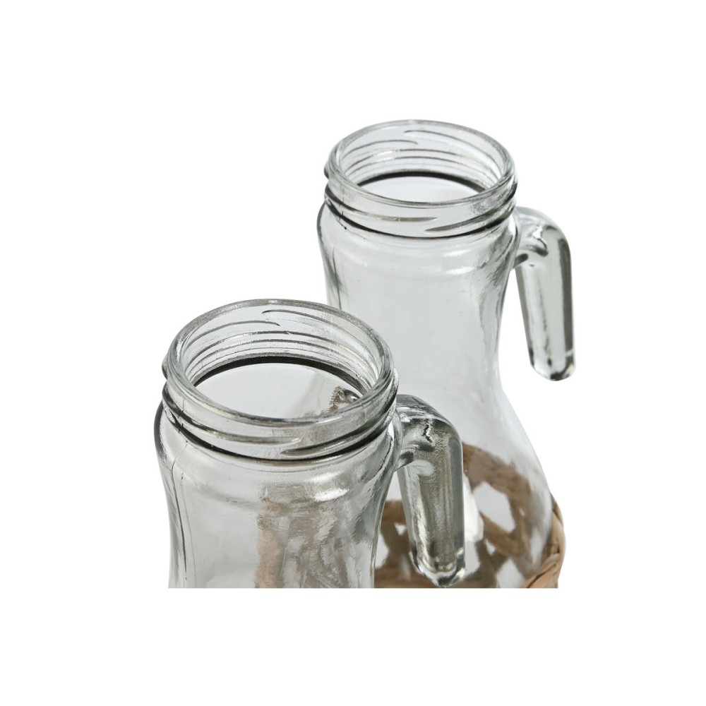 Pichet Home ESPRIT Naturel Verre Fibre (2 Unités)