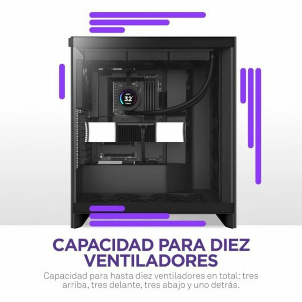 ATX Semi-tower Box NZXT H7 Flow Midi Black