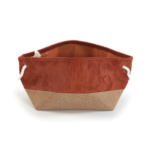 Panier Multi-usages Versa Corduroy 27 x 26 x 27 cm Terre cuite