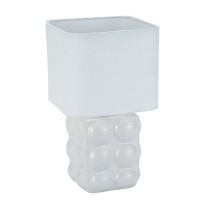 Desk lamp Versa White Linen Ceramic 16 x 29 cm