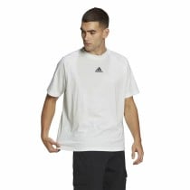 Herren Kurzarm-T-Shirt Adidas Essentials Brandlove Weiß