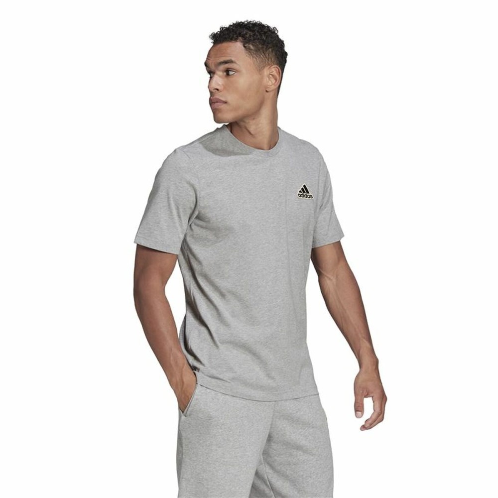 Men’s Short Sleeve T-Shirt Adidas Essentials Feelcomfy Grey