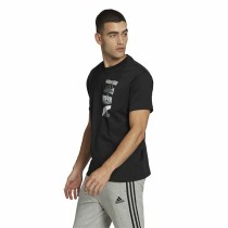 Herren Kurzarm-T-Shirt Adidas Essentials Brandlove Schwarz