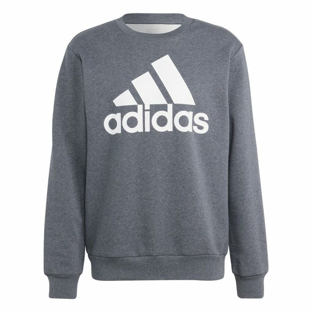 Herren Sweater ohne Kapuze Adidas Bl Fl Grau