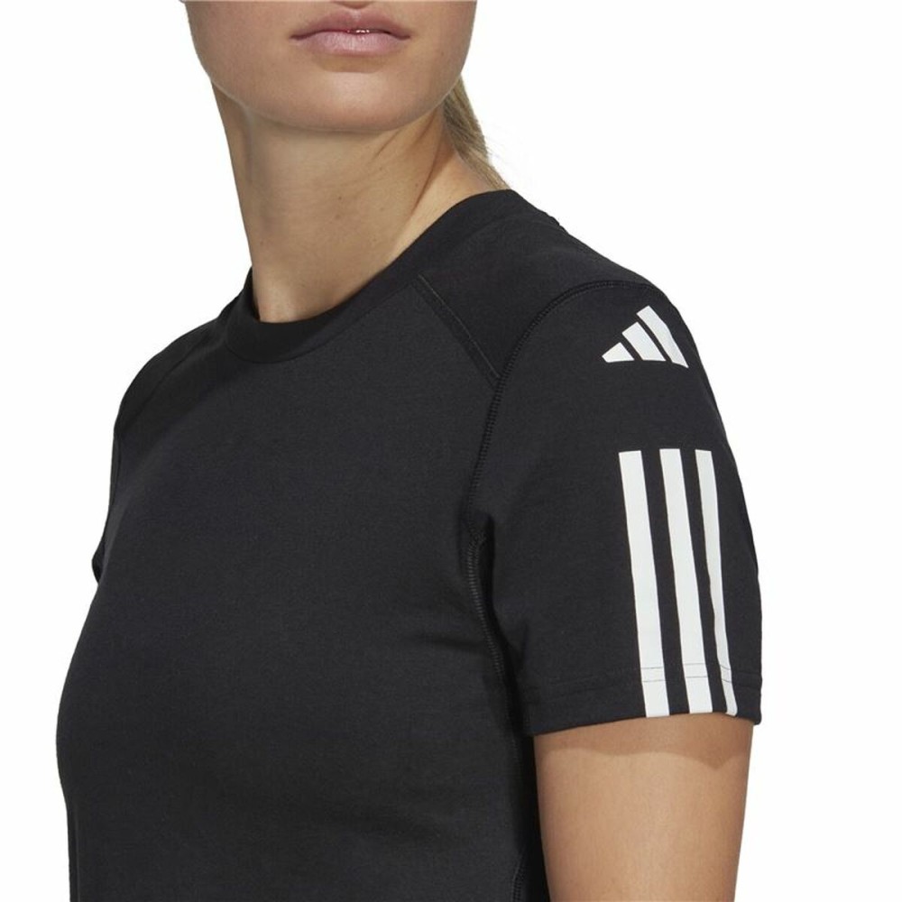 T-shirt à manches courtes femme Adidas Powerreact Noir