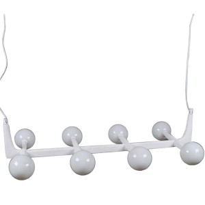 Deckenlampe Home ESPRIT Weiß Metall Kristall 110 x 45 x 23 cm