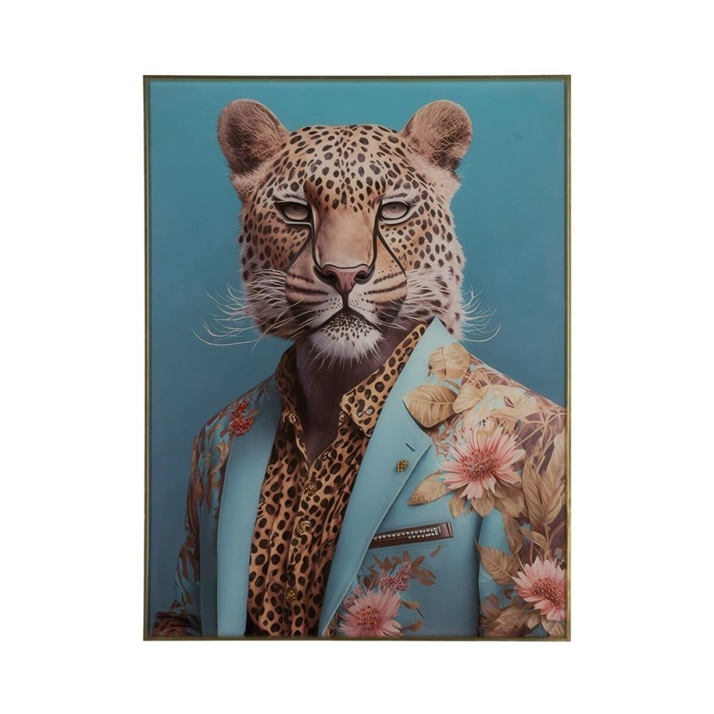 Painting Aluminium Tempered Glass 60 x 6 x 80 cm