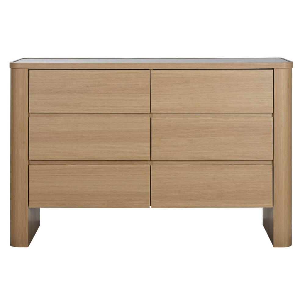 Caisson à Tiroirs Home ESPRIT Naturel Gris clair Moderne 120 x 40 x 80 cm