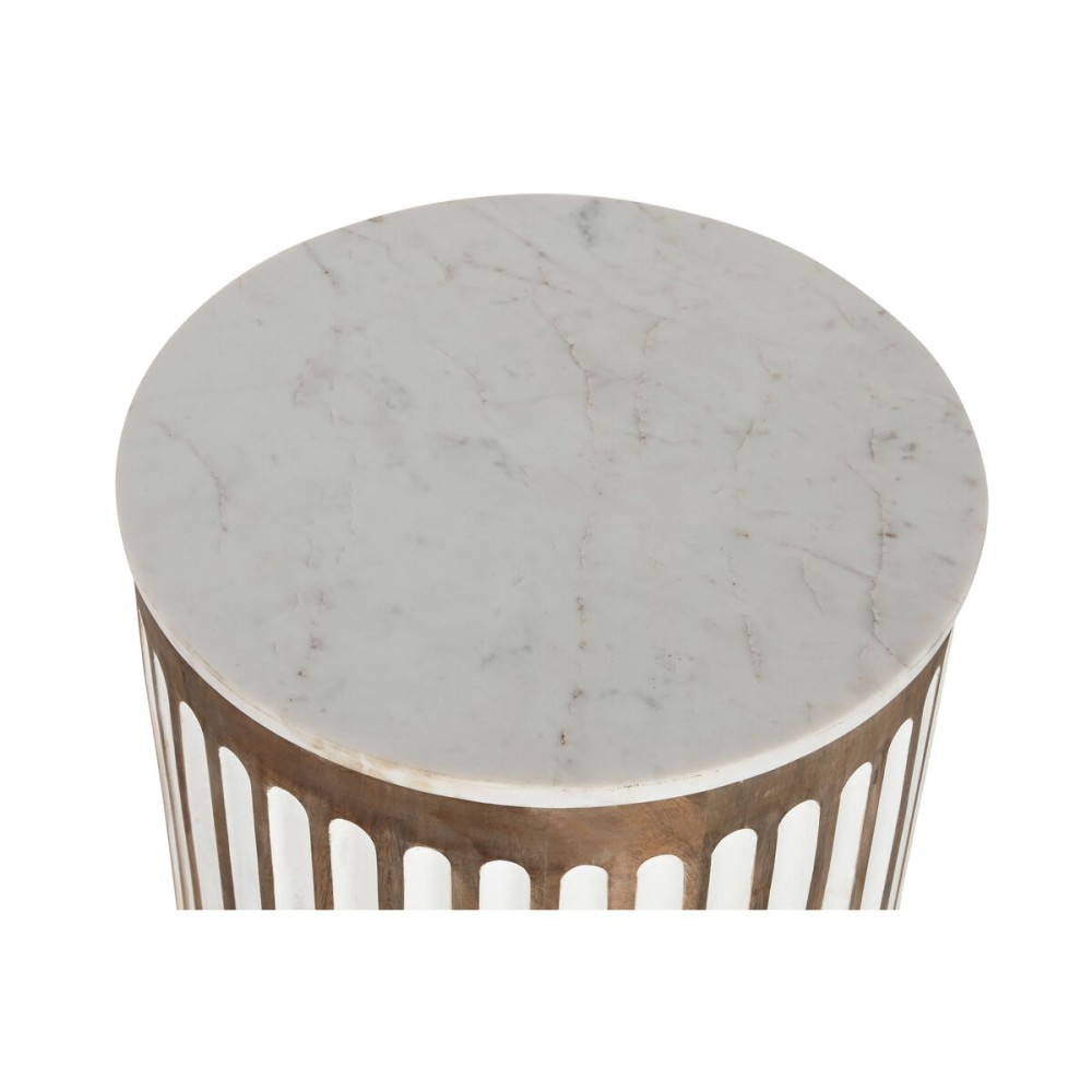 Table d'appoint Home ESPRIT Blanc Naturel 41 x 41 x 52 cm