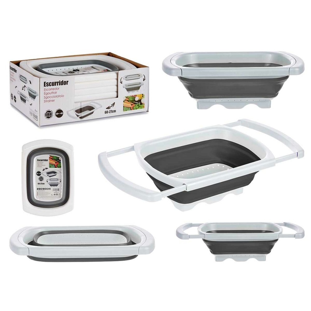 Tamis Kinvara CH43223-4 Blanc Gris polypropylène TPR 60 x 26 x 12 cm 39,5 x 4,5 x 26 cm (6 Unités)