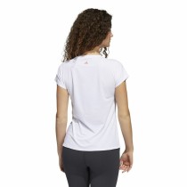 Damen Kurzarm-T-Shirt Adidas Training 3B Weiß